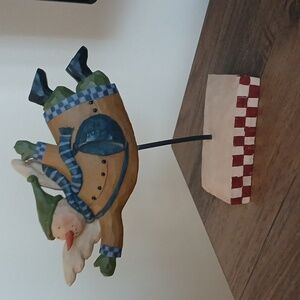 Flying Angel Snowman Figurine "Bag of Flakes" Teresa Kogut 07'